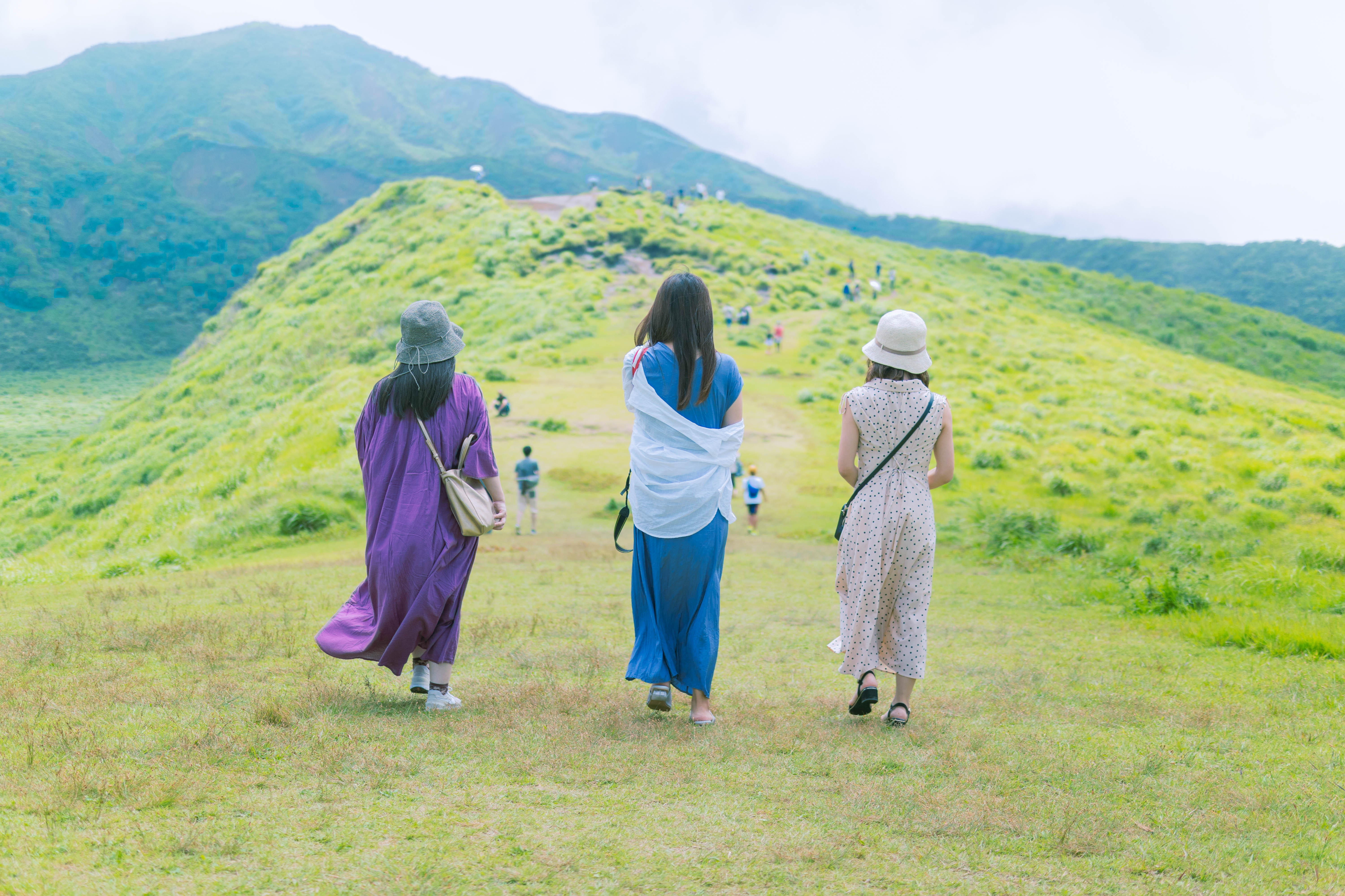 Happy friends in a park